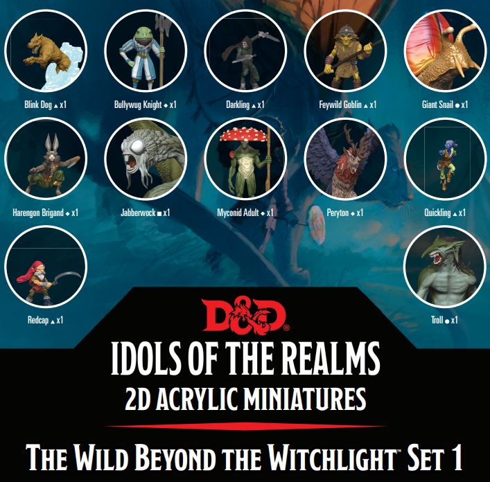 DND IDOLS 2D MINIS BEYOND WITCHLIGHT SET 1