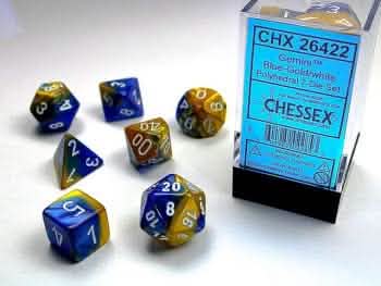 GEMINI 7-DIE SET BLUE-GOLD/WHITE