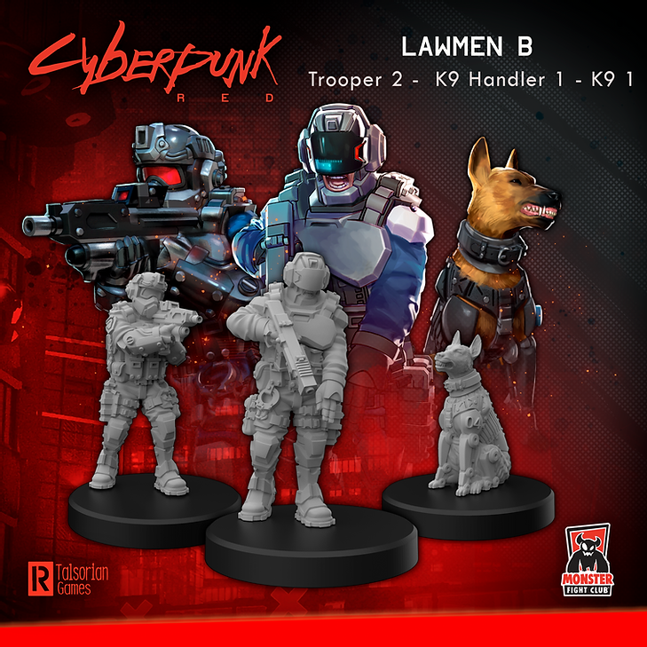 CYBERPUNK RED MINIS LAWMEN B