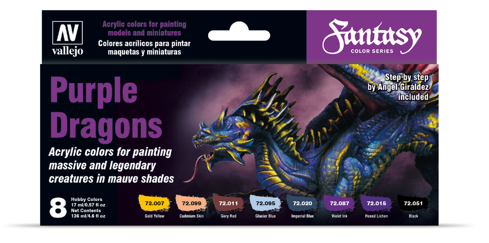 VALLEJO: FANTASY COLOR SERIES PURPLE DRAGONS