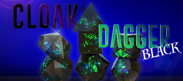 SD CLOAK AND DAGGER BLACK 7-DIE SET