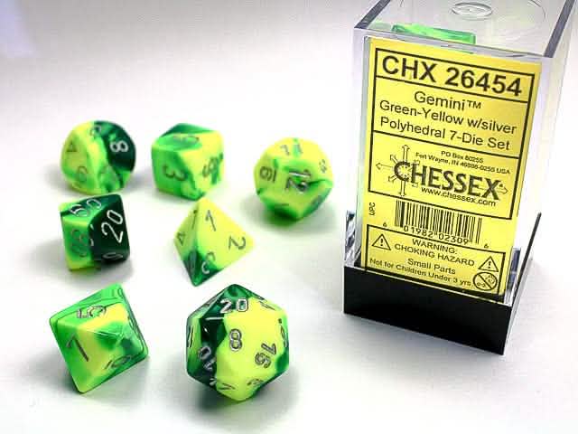 GEMINI 7-DIE SET GREEN-YELLOW/SILVER
