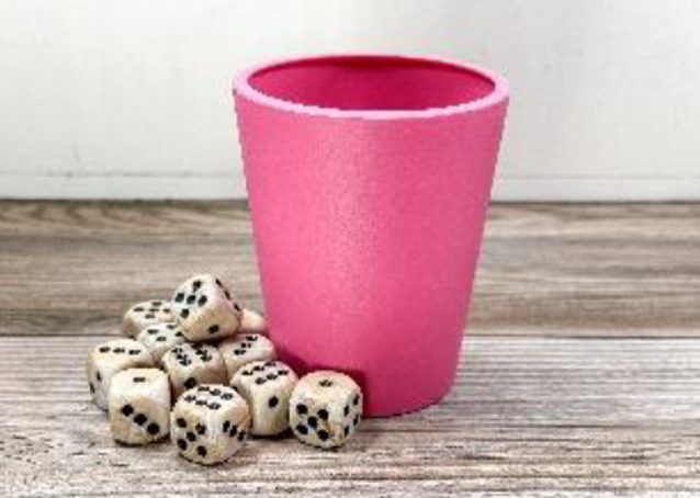FLEXIBLE DICE CUP PINK