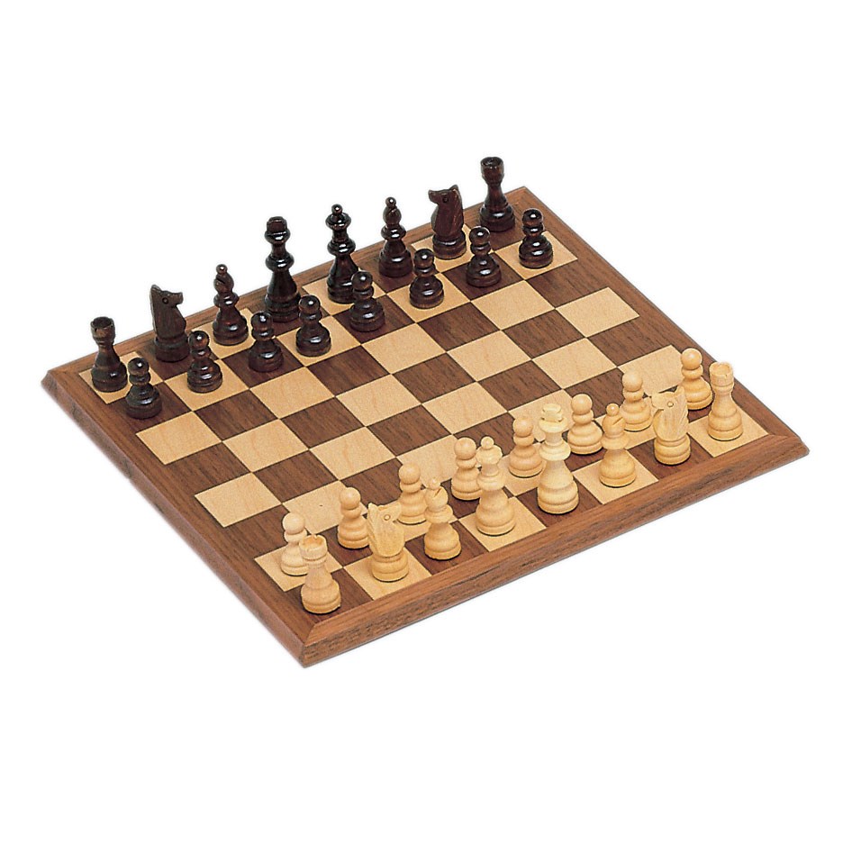 CHESS SET, 12" WALNUT WOOD STAUNTON