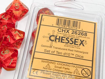 GEMINI 10D10 TRANSLUCENT RED-YELLOW/GOLD