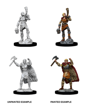 DND UNPAINTED MINIS WV12 FEMALE HUMAN BARBARIAN