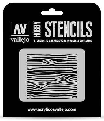 VALLEJO: HOBBY STENCIL WOOD TEXTURE #2
