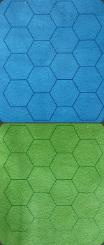 MEGAMAT 1" HEX REVERSIBLE BLUE-GREEN 34.5"X48"