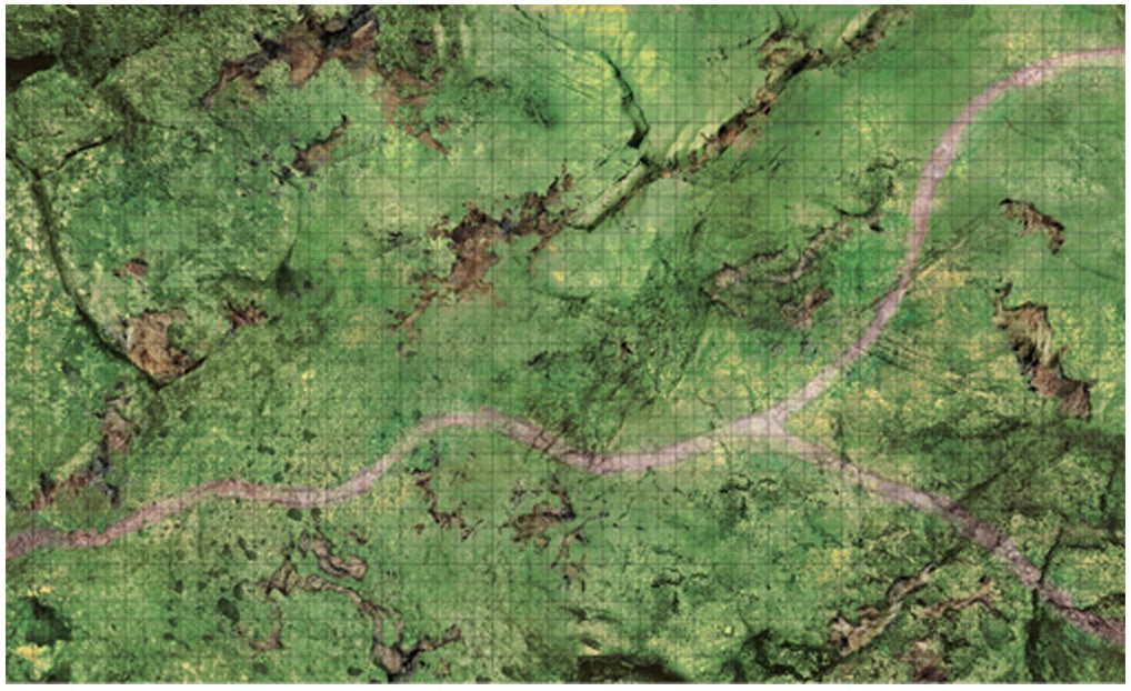 DND ICONS O/T REALMS BATTLE MAT - BLUFFS