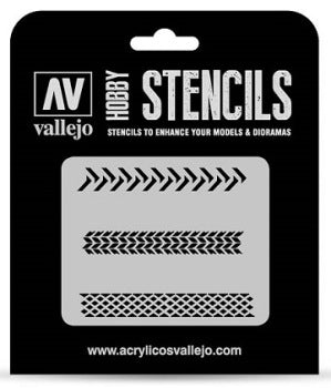 Vallejo Stencils - Texture Effects - Tyre Markings