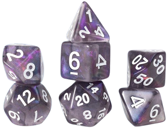 SD GAMING TREASURES UNEARTHED AMETHYST 7-DIE SET