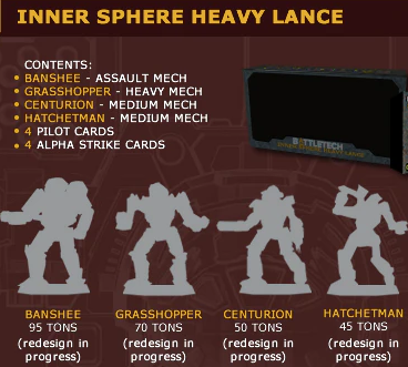 BATTLETECH INNER SPHERE HEAVY LANCE