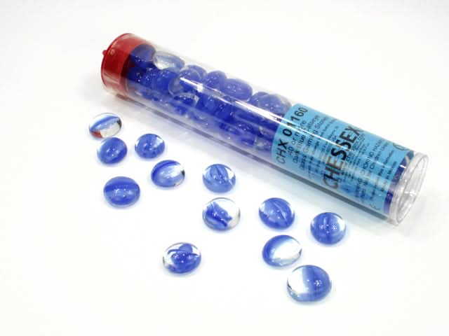 GLASS STONES DARK BLUE CATSEYE QTY 40 5.5