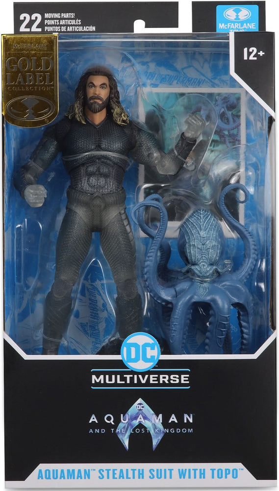 DC AQUAMAN 2 MOVIE 7"-GOLD-AQUAMAN(STEALTH) W/TOPO