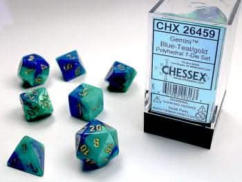 GEMINI 7-DIE SET BLUE-TEAL/GOLD