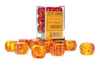 GEMINI 12D6 TRANSLUCENT RED-YELLOW/GOLD 16MM