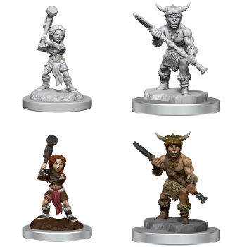 DND UNPAINTED MINIS WV18 HALFLING BARBARIANS