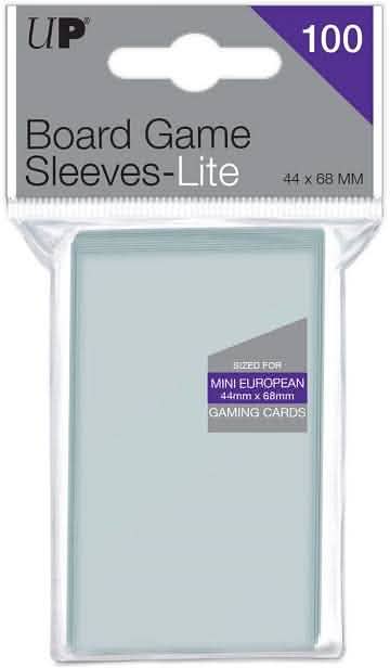 UP BG LITE SLEEVES MINI EUROPEAN 44MMX68MM 100CT