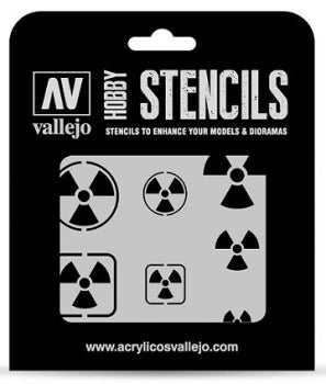 Vallejo Stencils - Sci-Fi & Fantasy - Radioactivity Signs