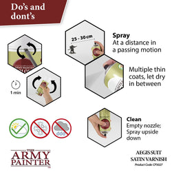 THE ARMY PAINTER COLOUR PRIMER: AEGIS SUIT SATIN VARNISH SPRAY