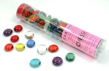 GLASS STONES TRANSLUCENT MIXED COLORS QTY 40 TUBE