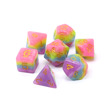 POLY RPG SET - PRINCESS UNICORN BUBBLEGUM