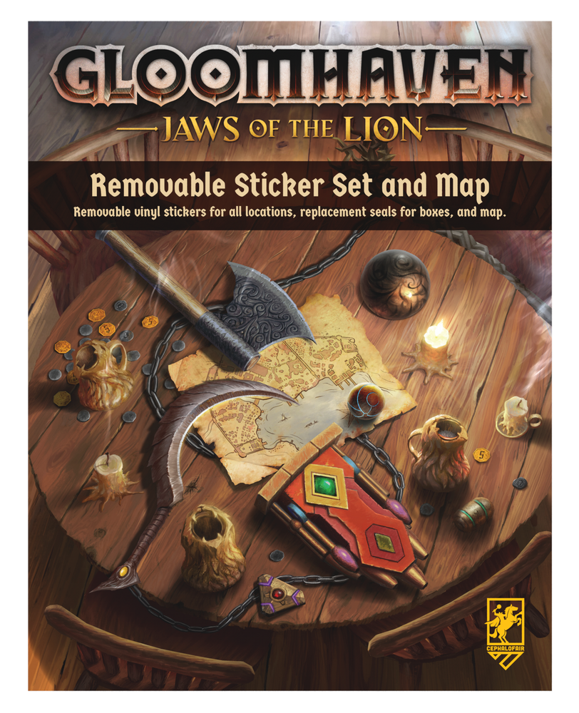 GLOOMHAVEN JAWS O/T LION REMOVABLE STICKER SET/MAP
