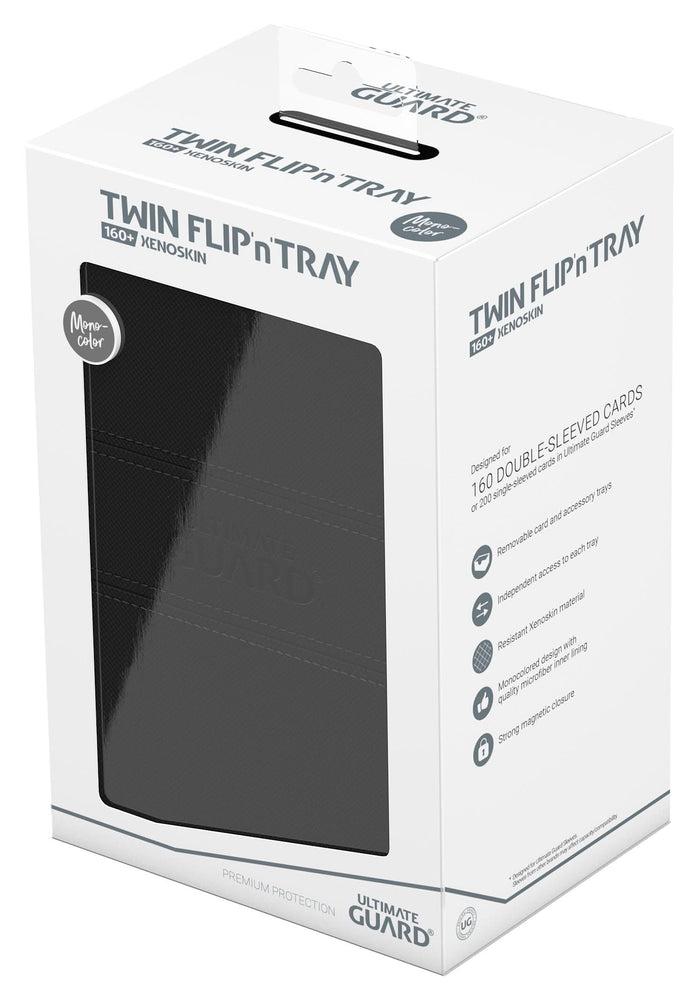 UG TWIN FLIP N TRAY DECK CASE MONOCOLOR BLACK 160+