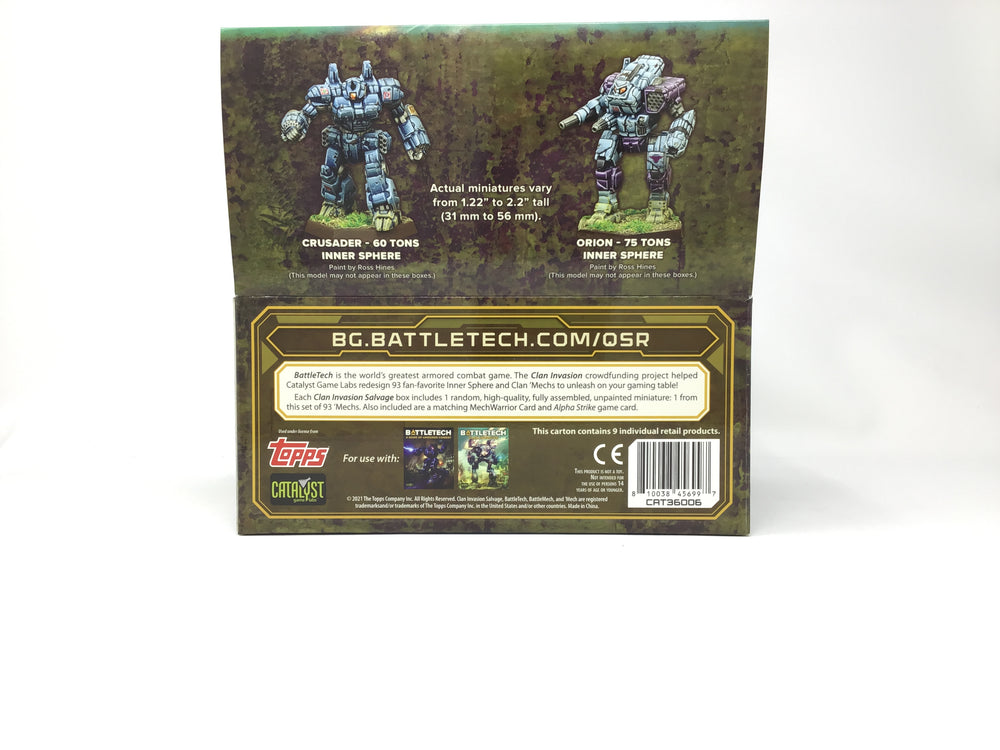 BATTLETECH CLAN INVASION SALVAGE 9CT BOX ASST